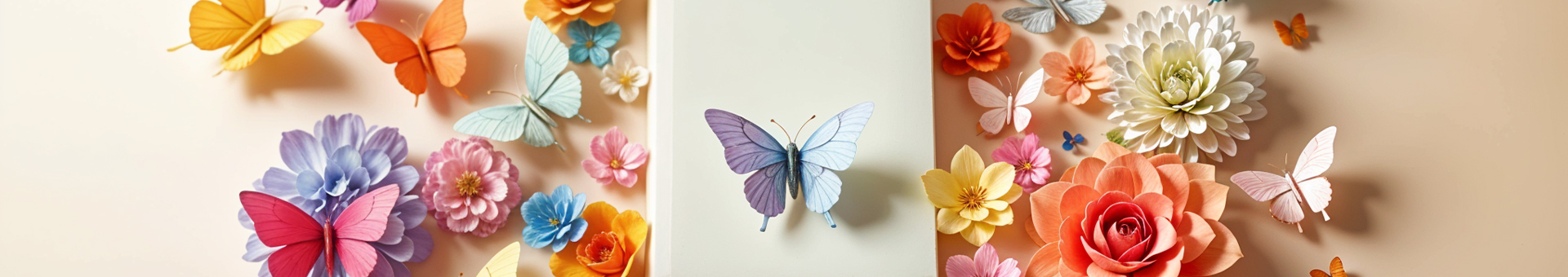 Actividades creativas con mariposas y flores de papel para niños.